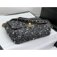 Chanel 19 Flap Bag Tweed Gold-Tone Grey High