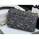 Chanel 19 Flap Bag Tweed Gold-Tone Grey High