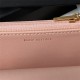 WALLET ON CHAIN AP4062 Grained Shiny Calfskin & Gold-Tone Metal Pink A