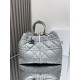 DIOR TOUJOURS BAG LARGE Macrocannage Calfskin Grey High