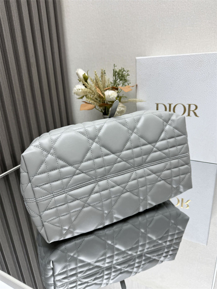 DIOR TOUJOURS BAG MEDIUM Macrocannage Calfskin Grey High