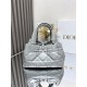 DIOR TOUJOURS BAG SMALL Macrocannage Calfskin Grey High