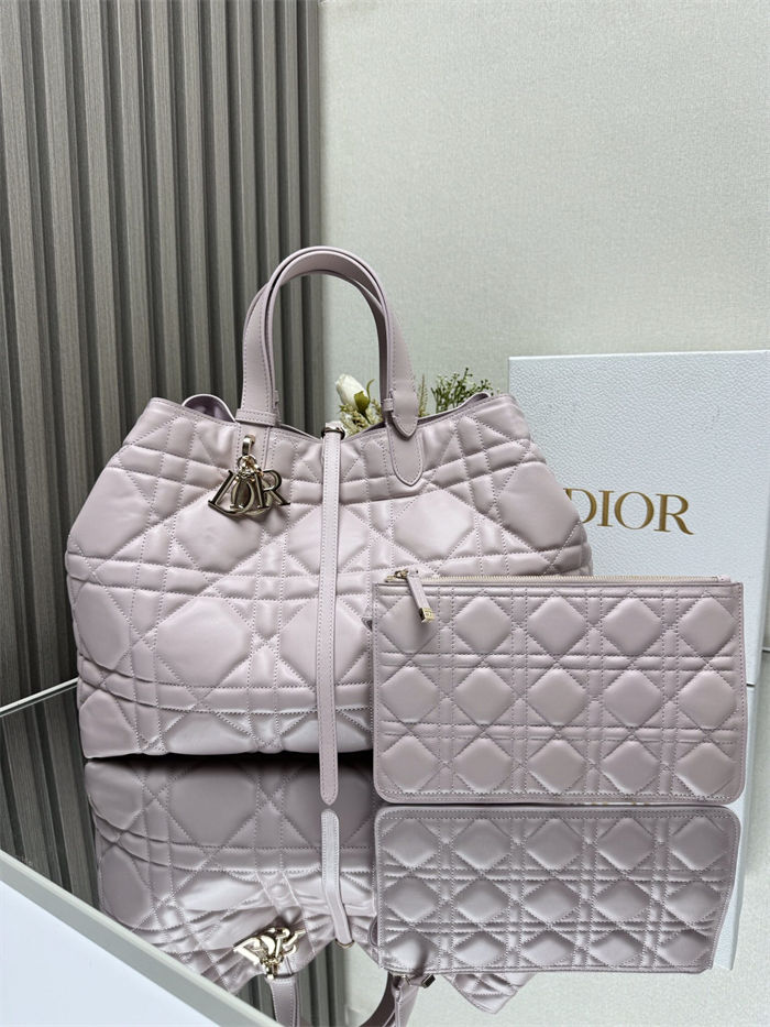 DIOR TOUJOURS BAG MEDIUM Macrocannage Calfskin Pink High