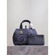 DIOR TOUJOURS BAG MEDIUM Graphic Cannage Denim Blue High