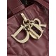 DIOR TOUJOURS BAG MEDIUM Macrocannage Calfskin Burgundy High