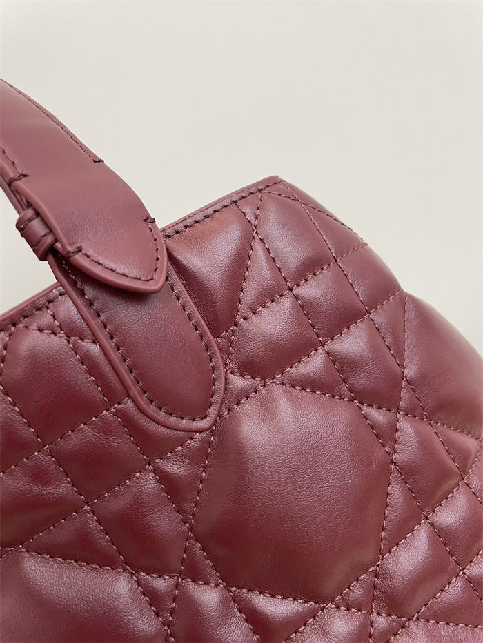 DIOR TOUJOURS BAG MEDIUM Macrocannage Calfskin Burgundy High