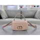 30 Montaigne Avenue Top Handle Bag Small Calfskin Pink High