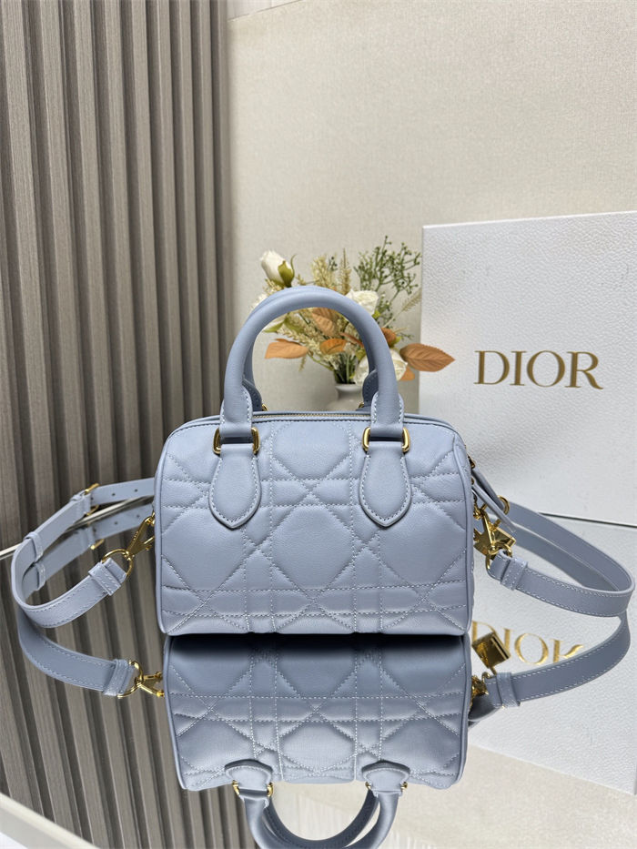 Dior Groove 20 Bag Macrocannage Calfskin Blue High