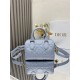 Dior Groove 20 Bag Macrocannage Calfskin Blue High