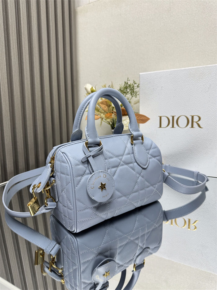 Dior Groove 20 Bag Macrocannage Calfskin Blue High