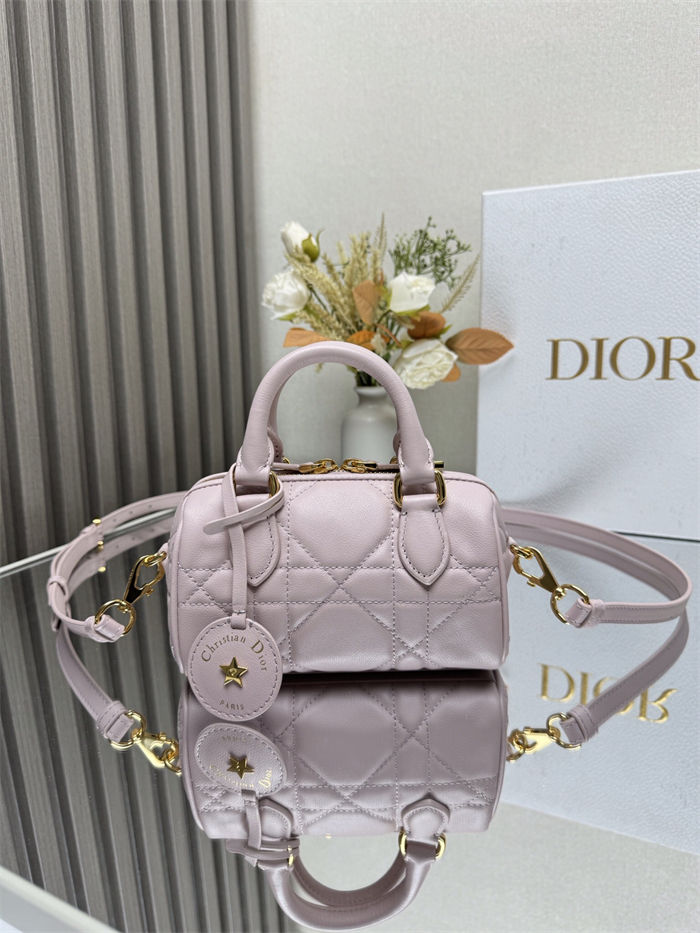 Dior Groove 16 Mini Bag Macrocannage Calfskin Pink High