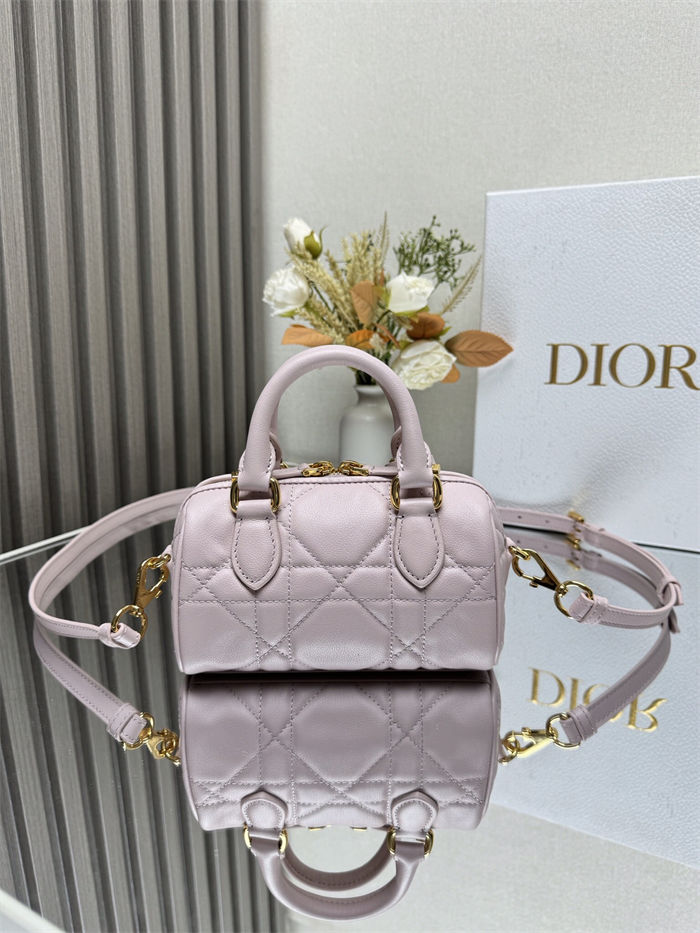 Dior Groove 16 Mini Bag Macrocannage Calfskin Pink High