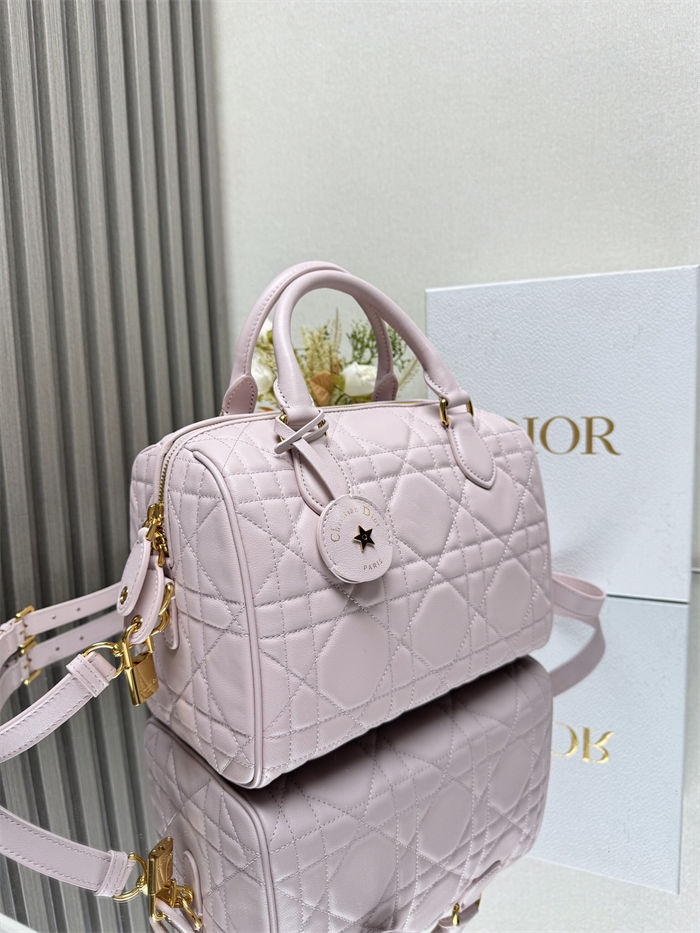 Dior Groove 25 Bag Macrocannage Calfskin Pink High