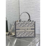 SMALL Dior BOOK TOTE Dior Oblique Jacquard Grey With Strap High