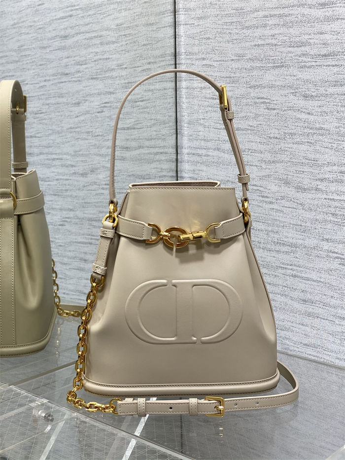 C'est Dior Bag Medium CD-Embossed Calfskin Beige High