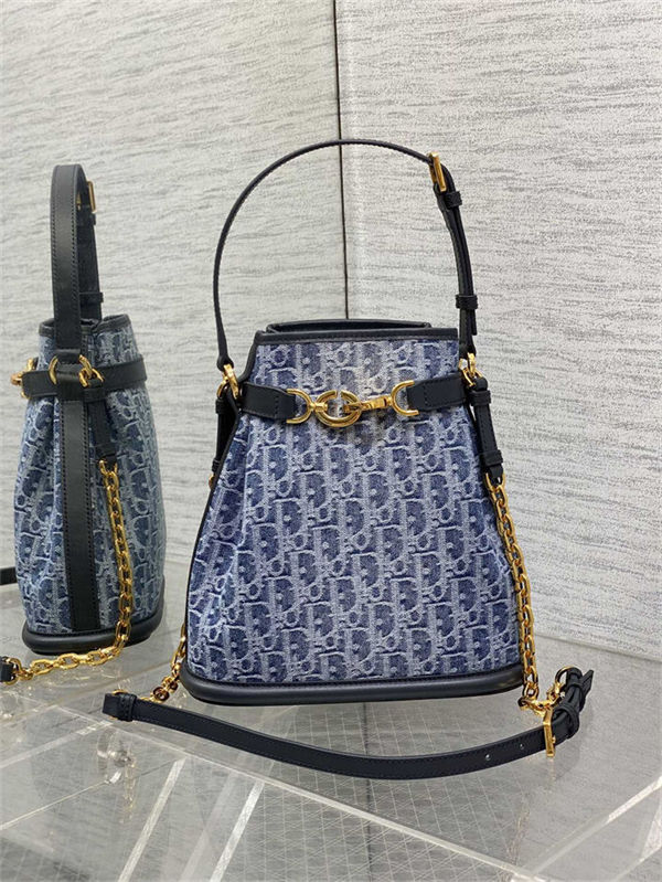 C'est Dior Bag Medium Dior Oblique Jacquard Blue Denim High