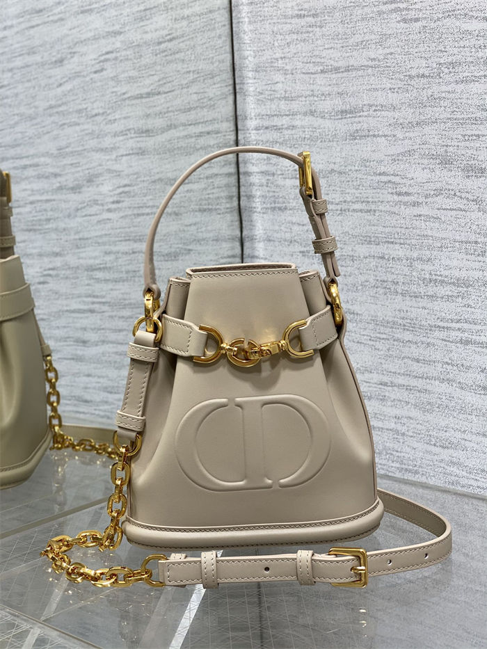 C'est Dior Bag Small CD-Embossed Calfskin Beige High