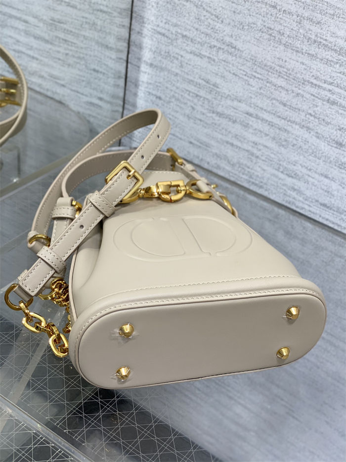 C'est Dior Bag Small CD-Embossed Calfskin Beige High