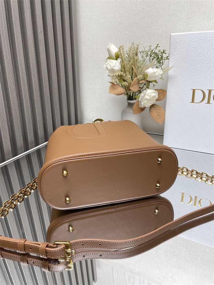 C'est Dior Bag Medium CD-Embossed Calfskin Golden Saddle High