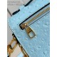 Louis Vuitton POCHETTE MÉTIS EAST WEST Ostrich leather N85902 Blue High