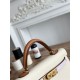 Hermes Kelly Mini II Bag Epsom Leather WAX-Bicolor Craie/Rose Sheherazade/Gold High