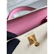 Hermes Kelly Mini II Bag Epsom Leather WAX-Bicolor Craie/Mauve Sylvestre High