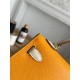 Hermes Kelly Mini II Bag Epsom Leather WAX-Bicolor Jaune d'Or/Craie High