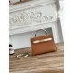 Hermes Kelly Mini II Bag Epsom Leather WAX-Bicolor Gold/Craie High