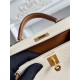 Hermes Kelly Mini II Bag Epsom Leather WAX-Bicolor Craie/Gold High