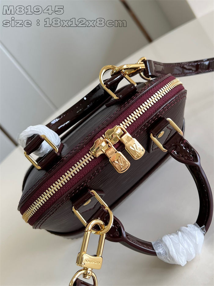 Louis Vuitton Nano Alma Epi Leather M81945 Burgundy High