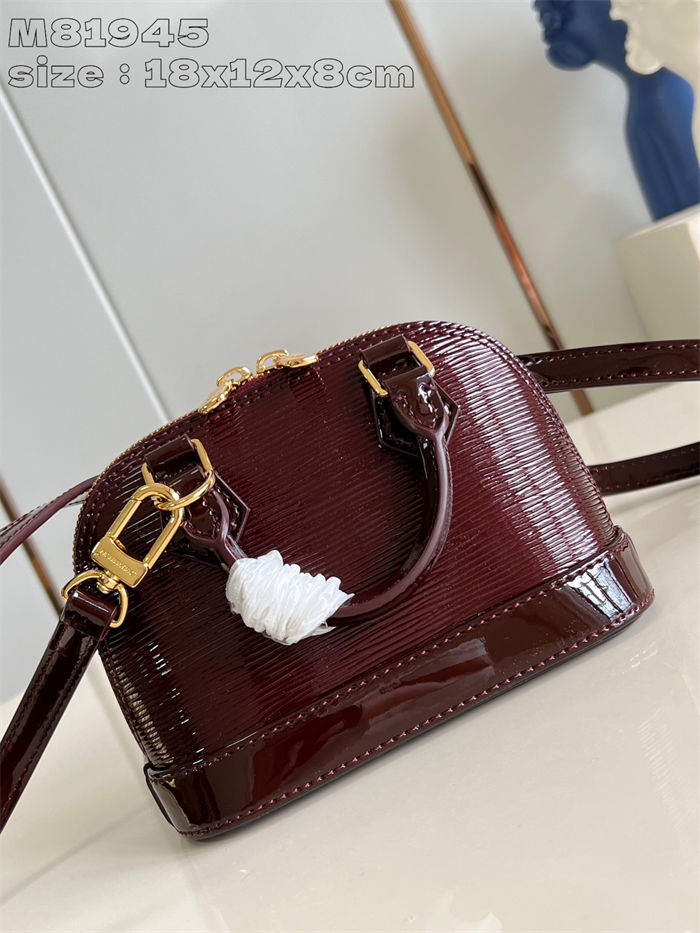 Louis Vuitton Nano Alma Epi Leather M81945 Burgundy High