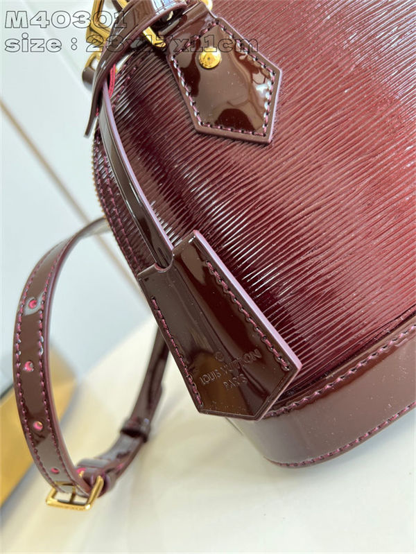 Louis Vuitton Alma BB Bag Epi Leather M40301 Burgundy High