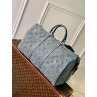 Louis Vuitton Keepall Bandoulière 50 Monogram Washed Denim coated canvas M22532 High