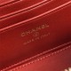 Chanel VANITY WITH CHAIN AP2199 Patent Calfskin Gold-Tone Metal Red High