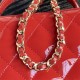 Chanel VANITY WITH CHAIN AP2199 Patent Calfskin Gold-Tone Metal Red High