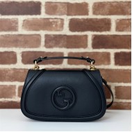 Gucci BLONDIE SMALL TOP HANDLE BAG 815714 Leather Black High