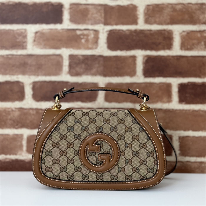 Gucci BLONDIE SMALL TOP HANDLE BAG 815714 Original GG canvas High