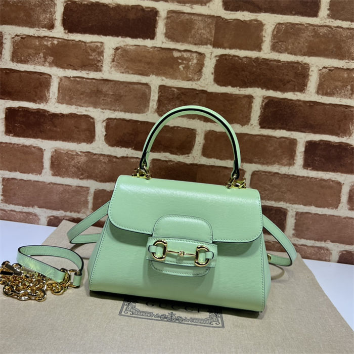 Gucci Horsebit 1955 top handle bag 703848 Leather Green high