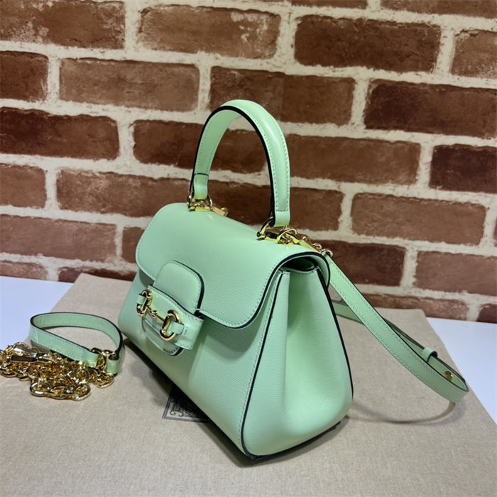 Gucci Horsebit 1955 top handle bag 703848 Leather Green high