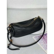 Loewe Bracelet Pouch in pleated nappa Black High