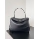 WOMEN'S RODEO MEDIUM HANDBAG smooth calfskin Black Silver-Metal High