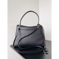 WOMEN'S RODEO MEDIUM HANDBAG smooth calfskin Black Silver-Metal High