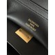 WOMEN'S RODEO MEDIUM HANDBAG smooth calfskin Black Gold-Metal High