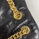 WOMEN'S CRUSH SMALL CHAIN BAG QUILTED crushed calfskin Black-Gold High