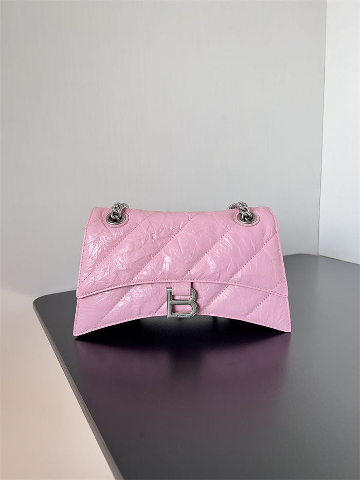 WOMEN'S CRUSH SMALL CHAIN BAG QUILTED crushed calfskin Pink High