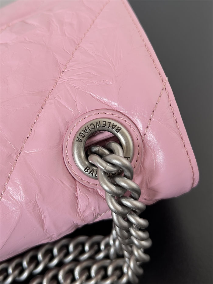 WOMEN'S CRUSH SMALL CHAIN BAG QUILTED crushed calfskin Pink High