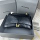 WOMEN'S CRUSH MEDIUM CHAIN BAG crushed calfskin Black High