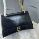 WOMEN'S CRUSH MEDIUM CHAIN BAG crushed calfskin Black High