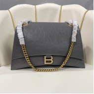 WOMEN'S CRUSH MEDIUM CHAIN BAG crushed calfskin Grey High