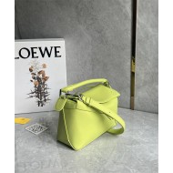 Small Puzzle bag in classic calfskin Meadow Green High